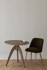 Hand-craft Wabi sabi Mid century Antique Natrual Oak wood small round center breakfast Side Table Accent Table