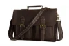 Handcrafted Top Grain Genuine Leather Laptop Briefcase Business Handbag Men Messenger Bag