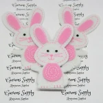 Handmade felt craft rabbit and carrot for home decoration