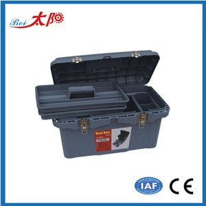 hard plastic carring case tool box with removable tray