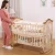 Import Hardwood Made  Baby Crib And Raw Pine Material Baby Bed Swinging Crib from China