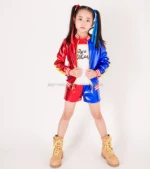 Harley Quinn Costume for Kids Toddler Female Villain Halloween Fancy Dress Costumes