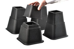 Heavy Duty Multi Height plastic Bed Risers - 8 Piece Set - Adjustable to 8, 5 or 3 Inch Heights