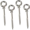 Heavy Duty Stainless Steel Eye Hooks  Screw-In Lifting Eye Bolt for Wood, Threaded Eye Bolt for Secure Lifting