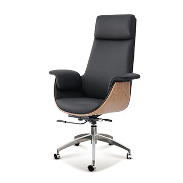 High-end high-back ergonomics leather sedentary office chair study chair