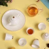 High end  white porcelain tea set 11pcs for afternoon tea Small MOQ