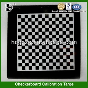 High Hardness Optical Calibration Instrument Tools 63x63mm Checker Size 3x3mm Checkerboard Calibration Target
