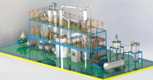 High Output mini crude oil refinery plant with gas purifying system
