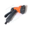 High Pressure 8 Pattern Industrial Plastic Water Spray Gun/ Rubber Handle Spray Nozzle / Cone Jet