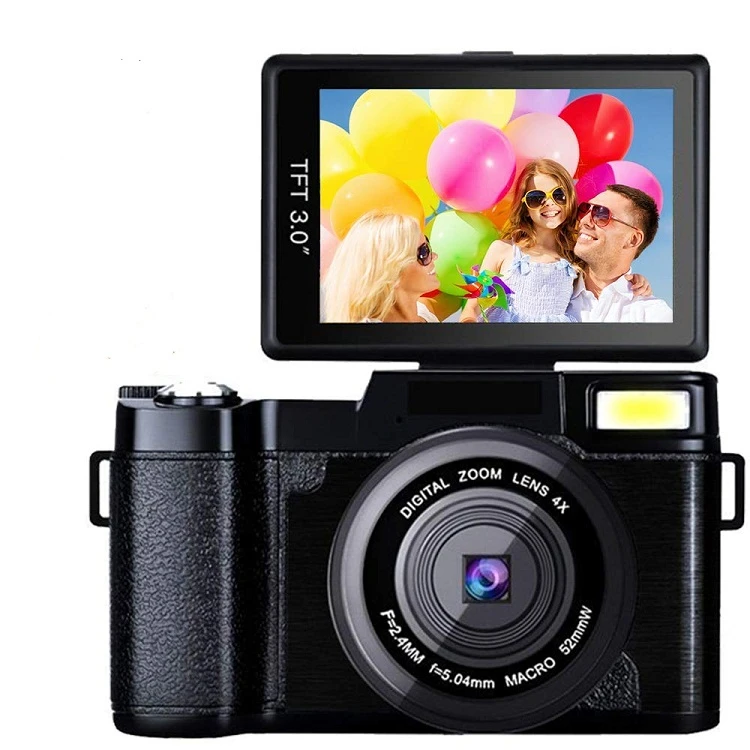 High Quality 3 Inch Rotatable Screen 24 MP Digital Camera 1080P FHD Continuous Shooting Video Camera