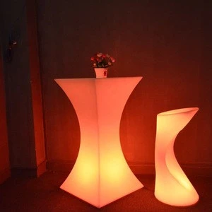 High Quality Bar Furniture Event Rental Tables LED Poseur Table