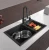 Import high quality black quartz stone kitchen sink from China