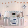 High quality children indoor play yard safety plastic kids folding fence baby playpen playfence toddler infant HDPE folded