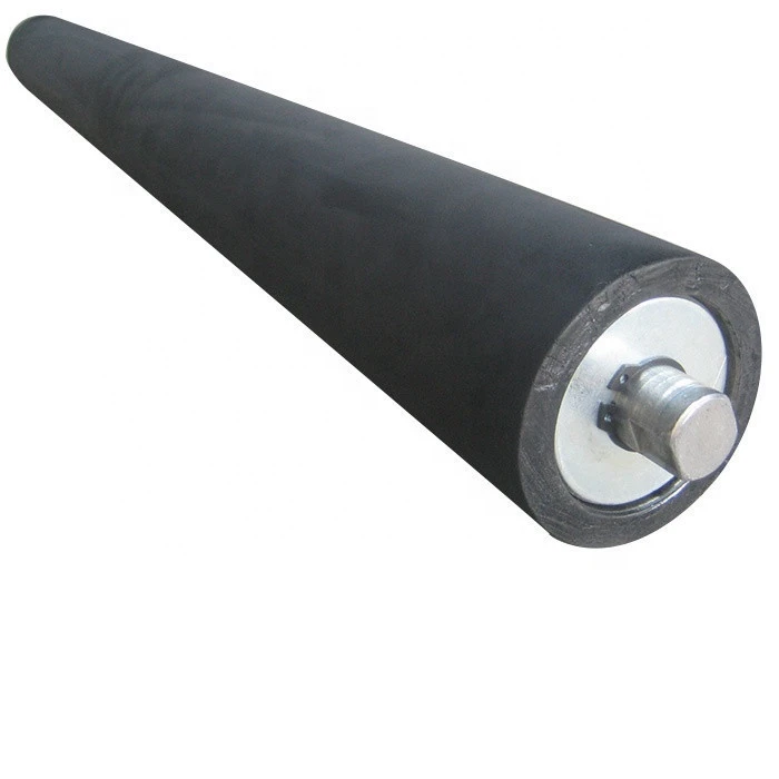 high quality customized rubber coated conveyor rollers polyurethane rubber roller rice rubber rollers