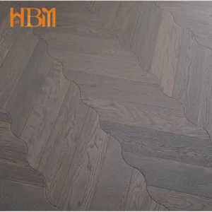 High quality French wood hard floors leaf shaped herringbone parquet triple solid wood flooring