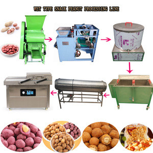 High quality groundnut snack processing disk fried peanuts seasoning machinery