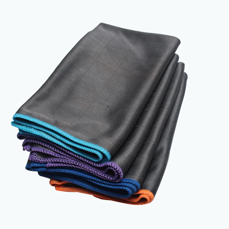 High Quality 300gsm Premium Polished Microfiber Carbon Cloth Cleaning For Glass Window