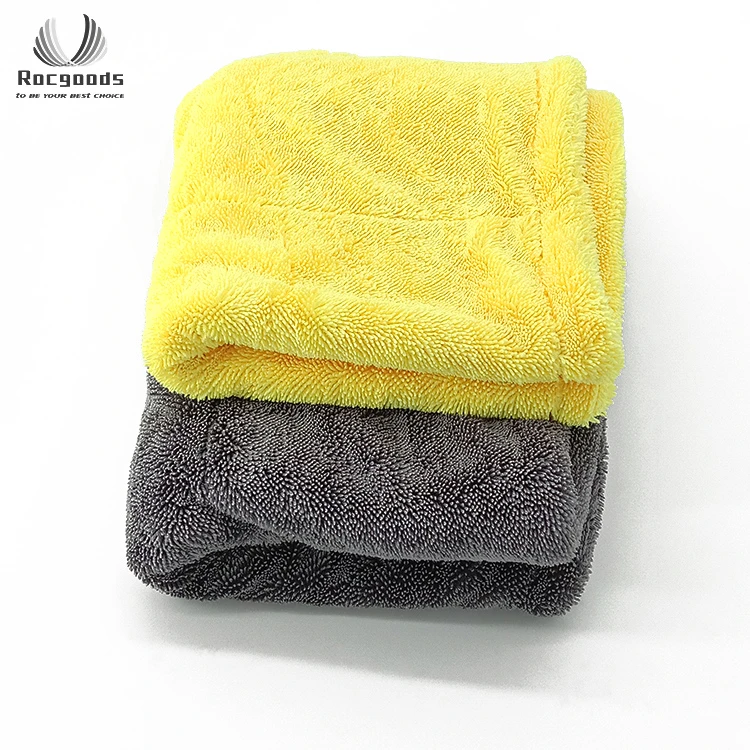 High quality large double side 1200gsm twisted loop microfiber car wash drying towel 40*60cm