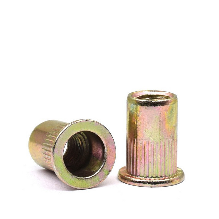Buy High Quality Large Flat Head Yellow Plated Body Blind Rivet Nut Of ...
