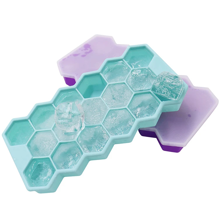 High quality portable foldable ice tray 17 Honeycomb shape  ice cube tray ice press