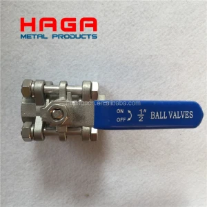 High Quality Stainless Steel 304/ 316 Female Thread 3 PC Ball Valve