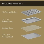 high quality stainless steel metal black kitchen non stick baking ware pan bakeware sets chefmade aluminium moulds pans products