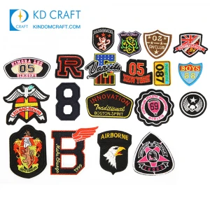 High quality sublimation laser cut logo dragon tiger dog crown country flag chinese iron on embroidered blazer patch no minimum