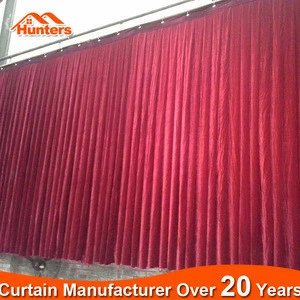 High quality Velvet fabric Fire Retardant background theater curtain