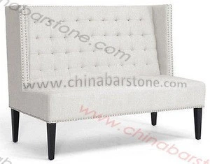 high quality white fabric small hotel sofa