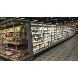 High Strength Vegetable Fridge Cooler Refrigerated Glass Display Case