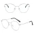 Import HJ Polygonal Large Metal Frame Glasses Women Plain Glass Spectacles Clear Lens Optical Spectacles Eyeglasses from China