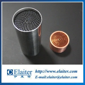 Honeycomb metal substrate catalytic converter with coating for car/motorcycle exhaust system