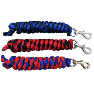 Horse leading 2M length PP webbing high breaking strength horse lead rope with specialize zinc alloy hook