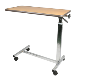 Hospital over bed table for home care medical rolling overbed table for disabled