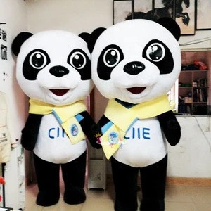 Hot sale CE cartoon characters panda mascot costume for adults