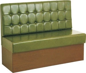 Hot Sale modern custom gree leather restaurant furniture booth seating chair restaurant sofa