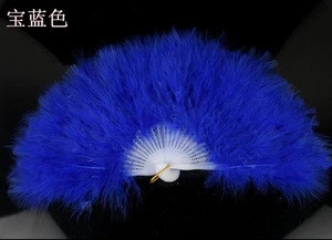 Hot sale of new DIY feather fan thick folding fan dance performance