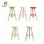 Import Hot Sale Plastic Top Wood Legs Bar Stool from China