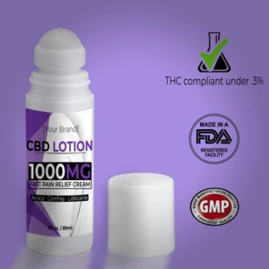 Hot sale product 1,000 mg CBD w/ Arnica, Lidocaine, and Eucalyptus Pain Relief Roll on Private label