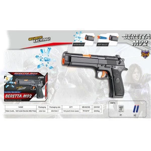hot sale water bullet gun soft bullet gun 2 in 1 M92 beretta toy gun for kids