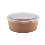 Hot sale white hard low temperature resistant double PE coated round disposable paper bowl
