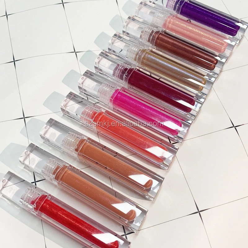 Hot Selling 42 Colors  Shimmer Liquid Lip Gloss Private Label Custom Logo Shiny Glitter Clear Lipgloss