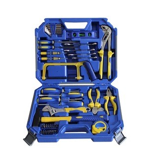 Hot Selling 62 Piece Tool Set General Household Hand Tool Kit with Plastic Toolbox Storage Case Tool kit Set
