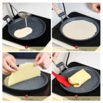Hot selling aluminum nonstick pan set frying pan fried steak fried eggs wooden handle nonstick pan