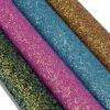 Hot selling bulk chunky glitter faux leather fabric for bags