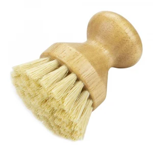 Hot selling eco-friendly coconut fiber brush vegetable bamboo tampico wooden fruit cleaning brush