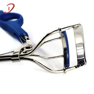 Hot selling eyelash curler blue silicone handle