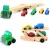 Import Hot selling factory wholesale wooden vehicle transport toy Trailer truck toy from China