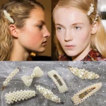 Hot Selling Pearl Barrettes with Bowknot for Women Ladies Elegant Jewelry Hairgrips Valentine's Day Hair Pins Hair Accessories