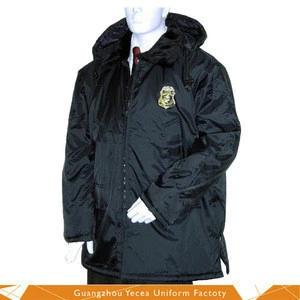Hot selling security winter jacket guard uniforms